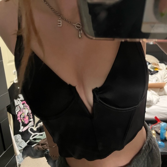 Garage Silk Corset Top - Picture 1 of 4